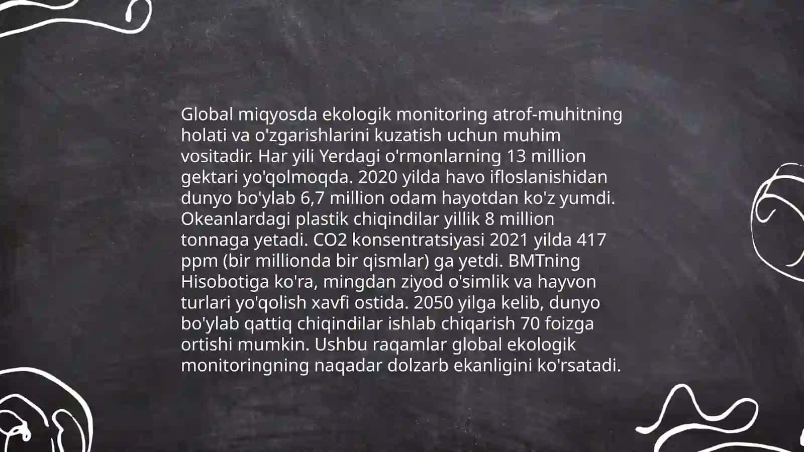 Atrof muhit obyektlari global va regional monitorini 4