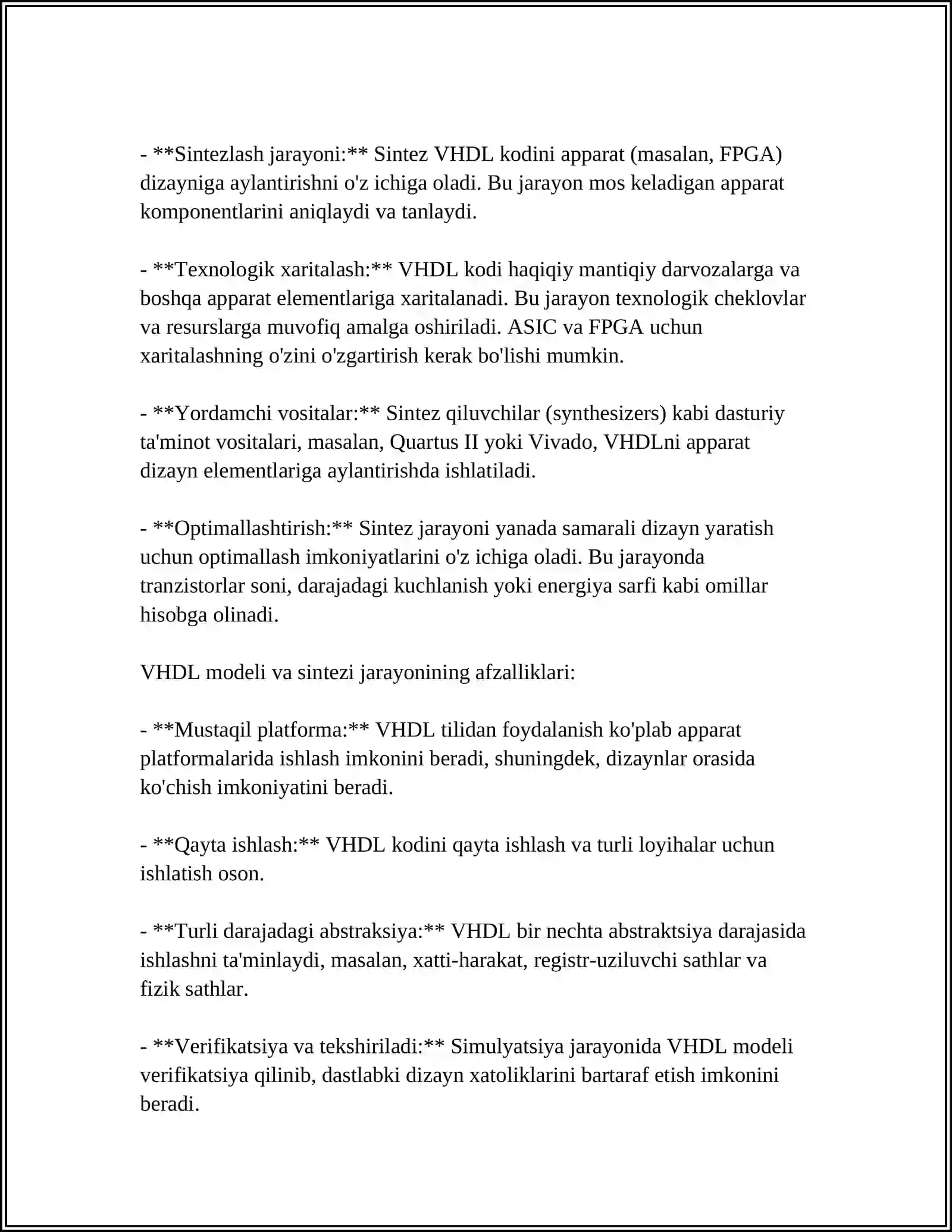 VHDL Tilining Sintaksis Konstruksiyalari va Asosiy Tushunchalari 4