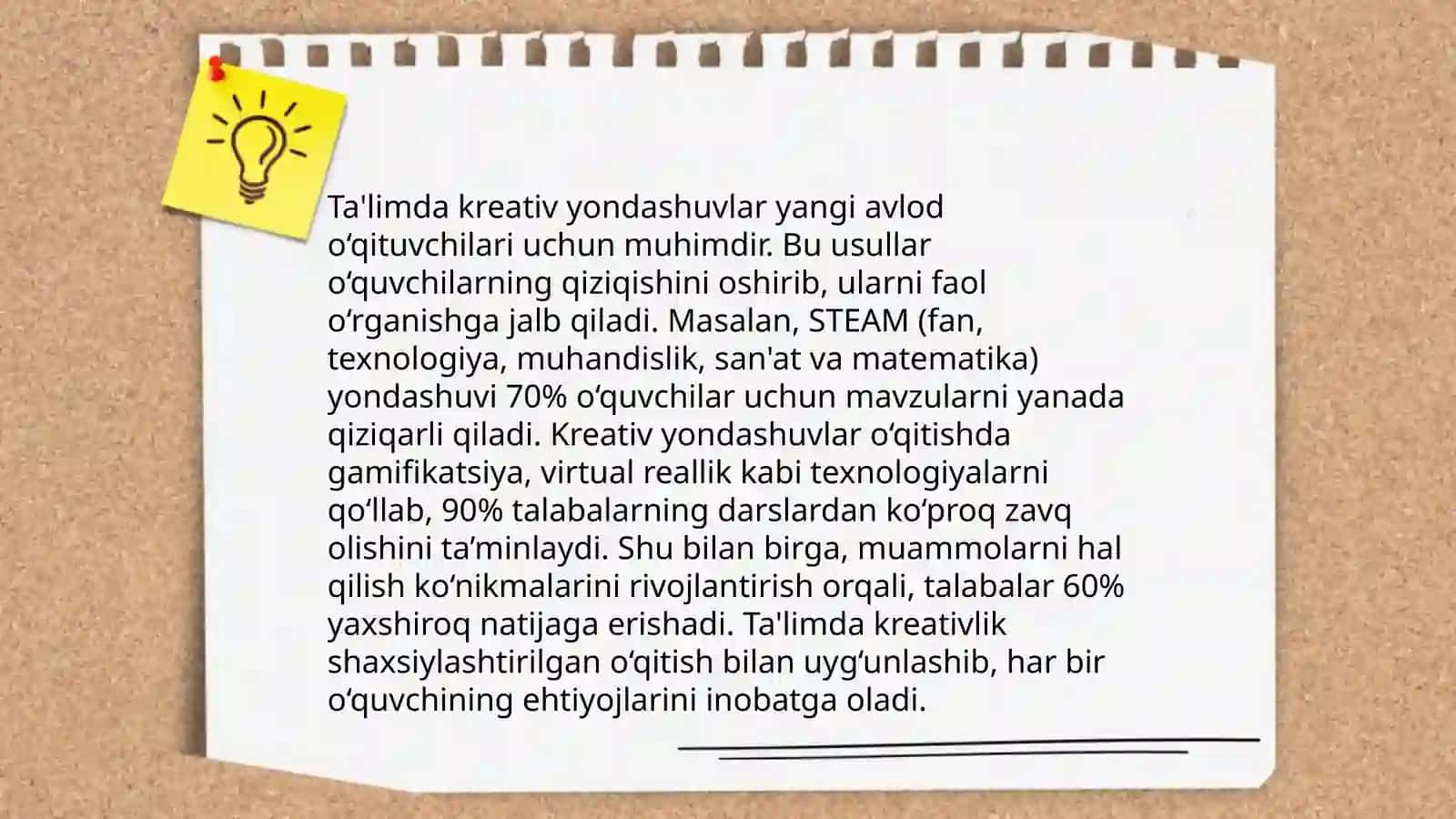 Kriativ Pedagogika Fanini O'qitishda Ta'lim Turlari va Shakllari Tavsifi 4