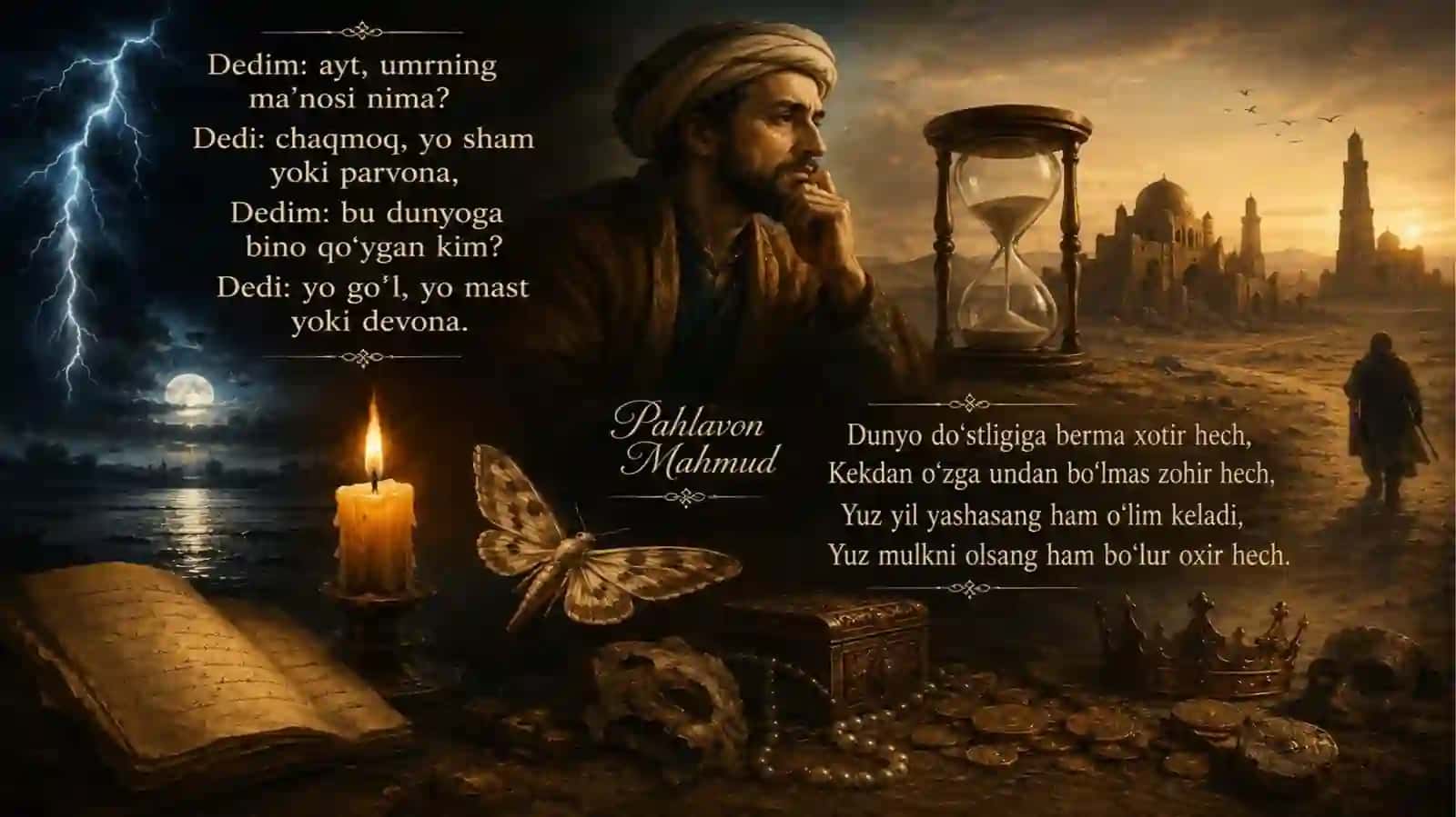 Pahlavon Mahmud ruboiylari da hayot falsafasi 4