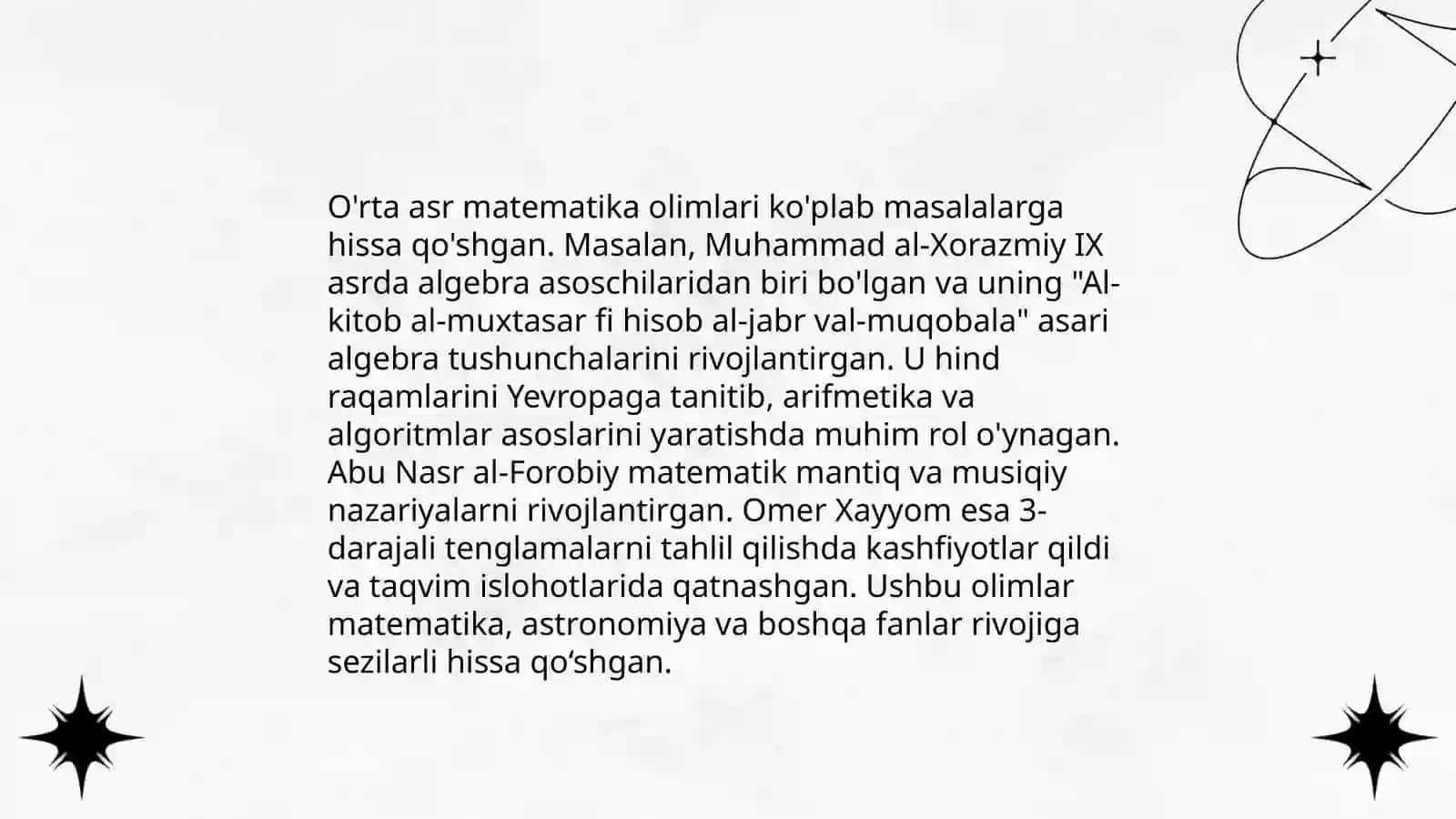 Tarixiy masalalar. Boshlang'ich sinflarda matematika darslari va sinfdan tashqari mashg'ulotlarda tarixiy masalalardan foydalanish 4