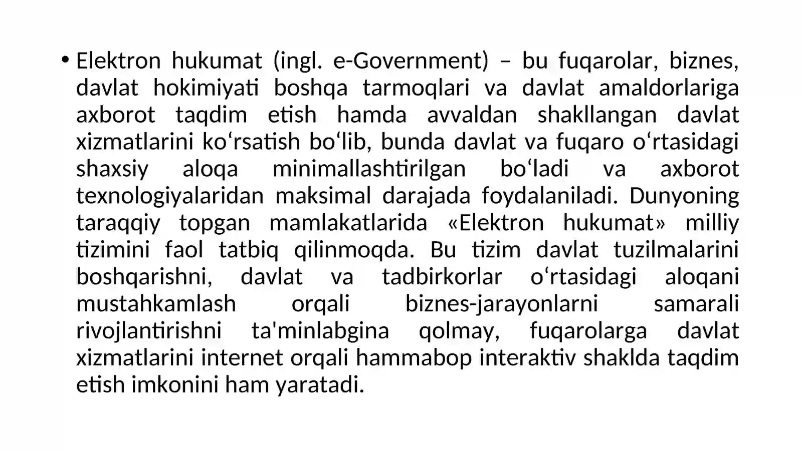 Elektron hukumat tizimi 4