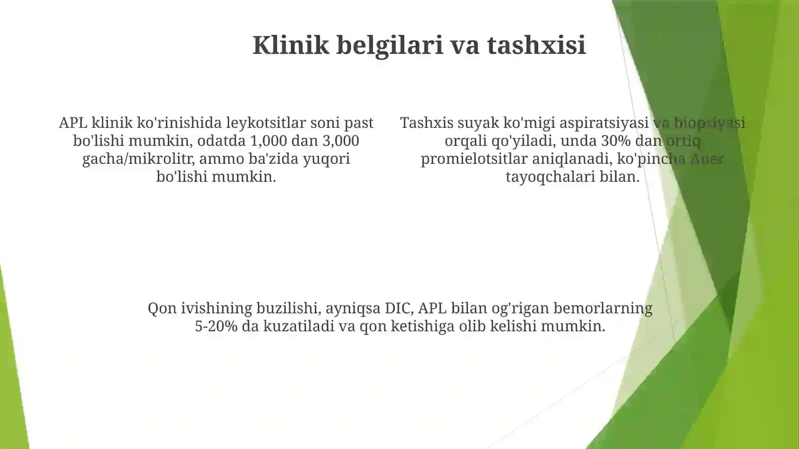 O'tkirpromielotsitarleykozetiologiyapatogenezklinikadavolashprinsiplari 4