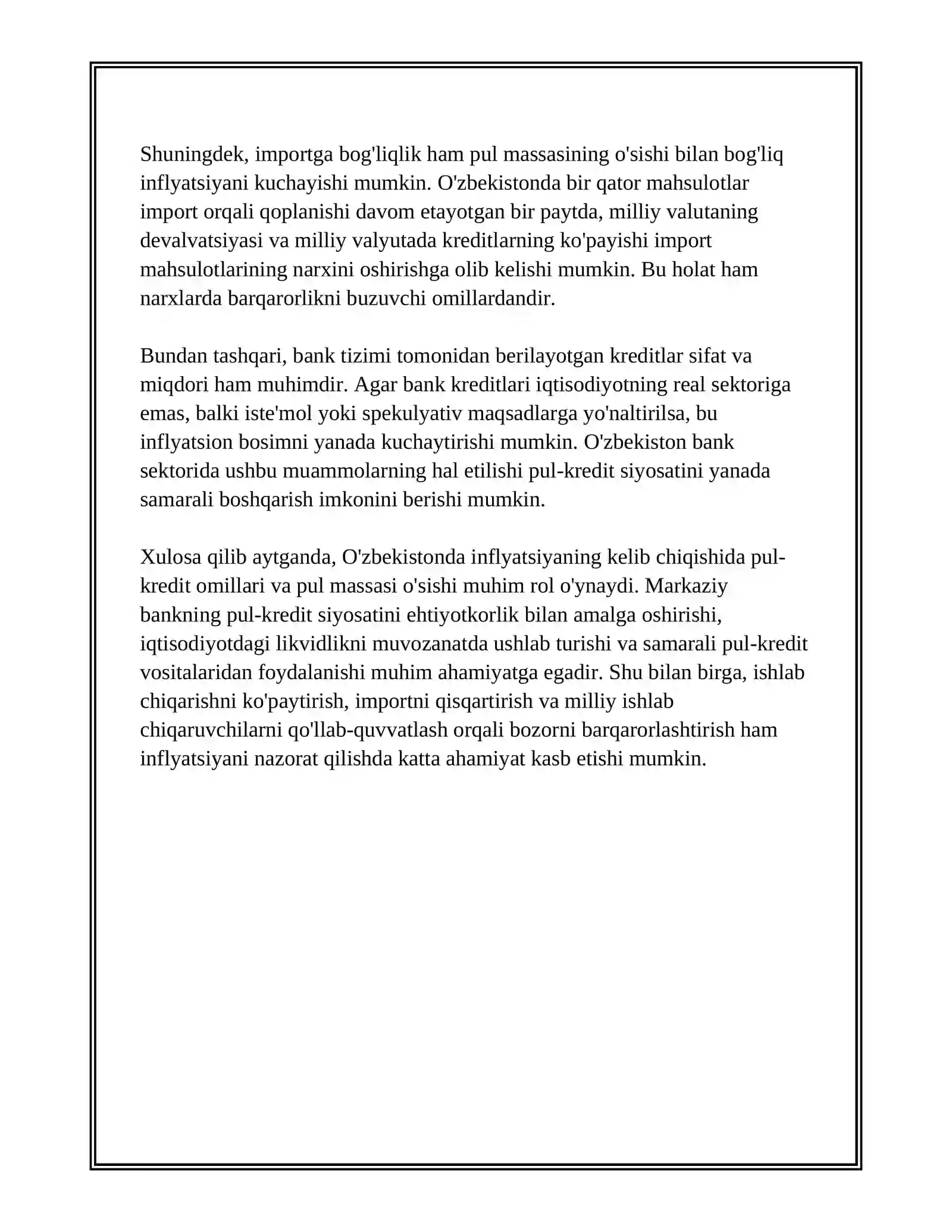O'ZBEKISTONDA INFLYATSIYANING KELIB CHIQISH SABABLARI 4