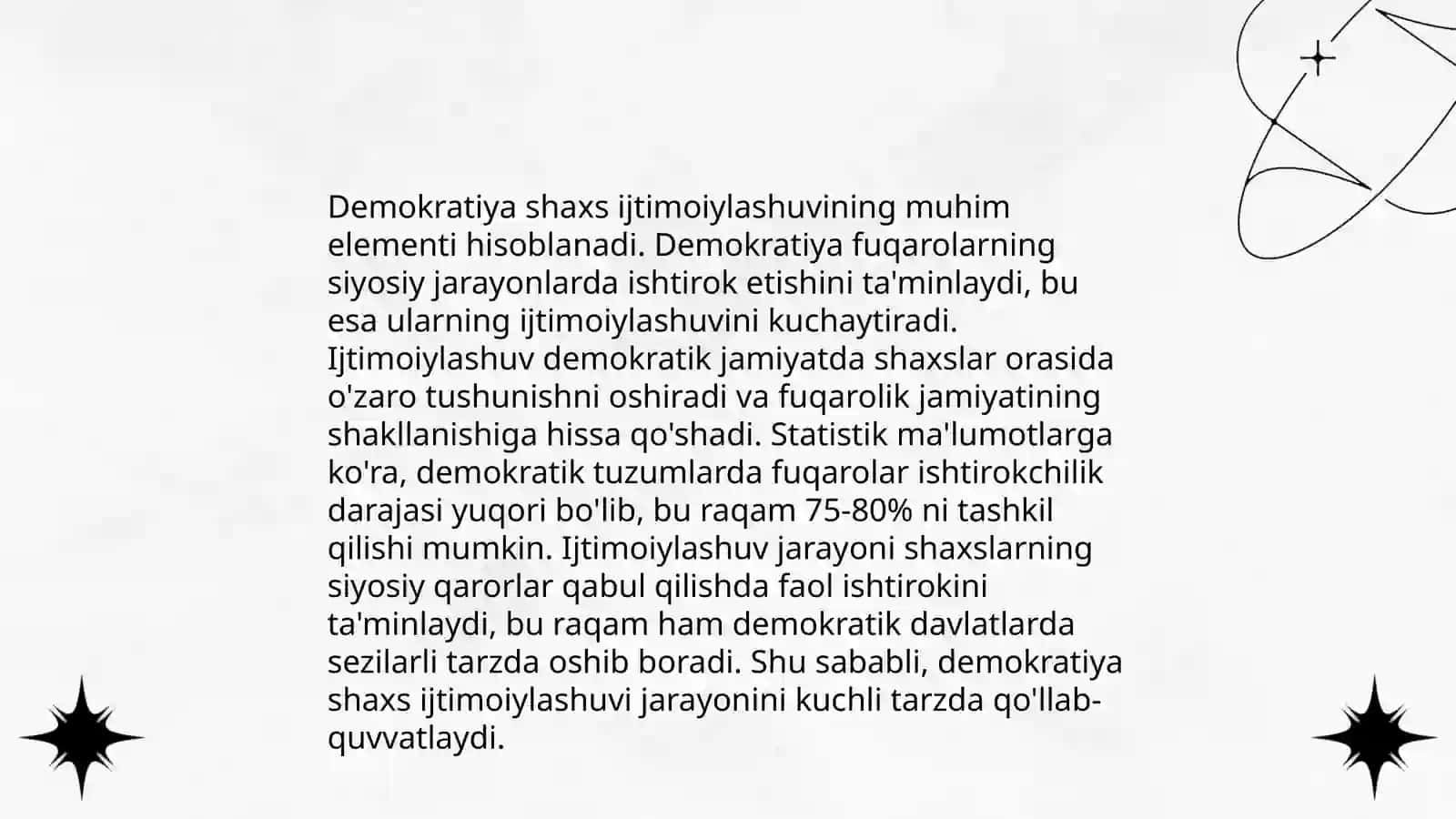 Shaxs ijtimoiylashuviga siyosiy,iqtisodiy,ekologik, omillarning ta’siri 4