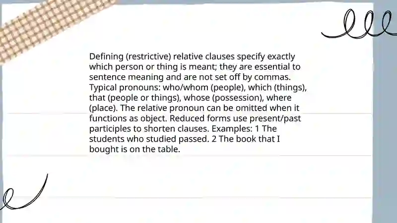 Relative clauses 4