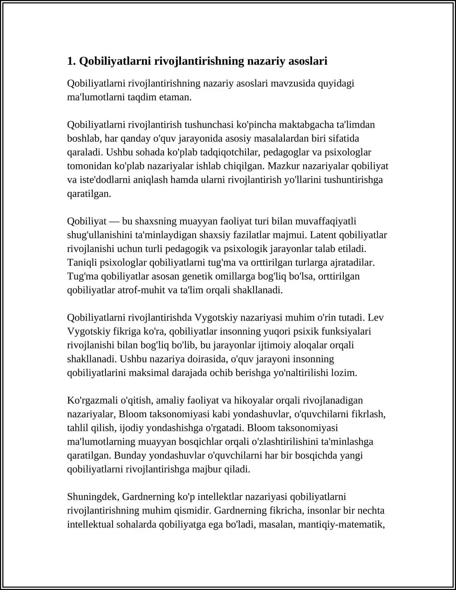 MAKTABGACHA TAʼLIMDA BOLALARNING QOBILIYATLARINI TAKOMILLASHTIRISH TEXNOLOGIYASI 4