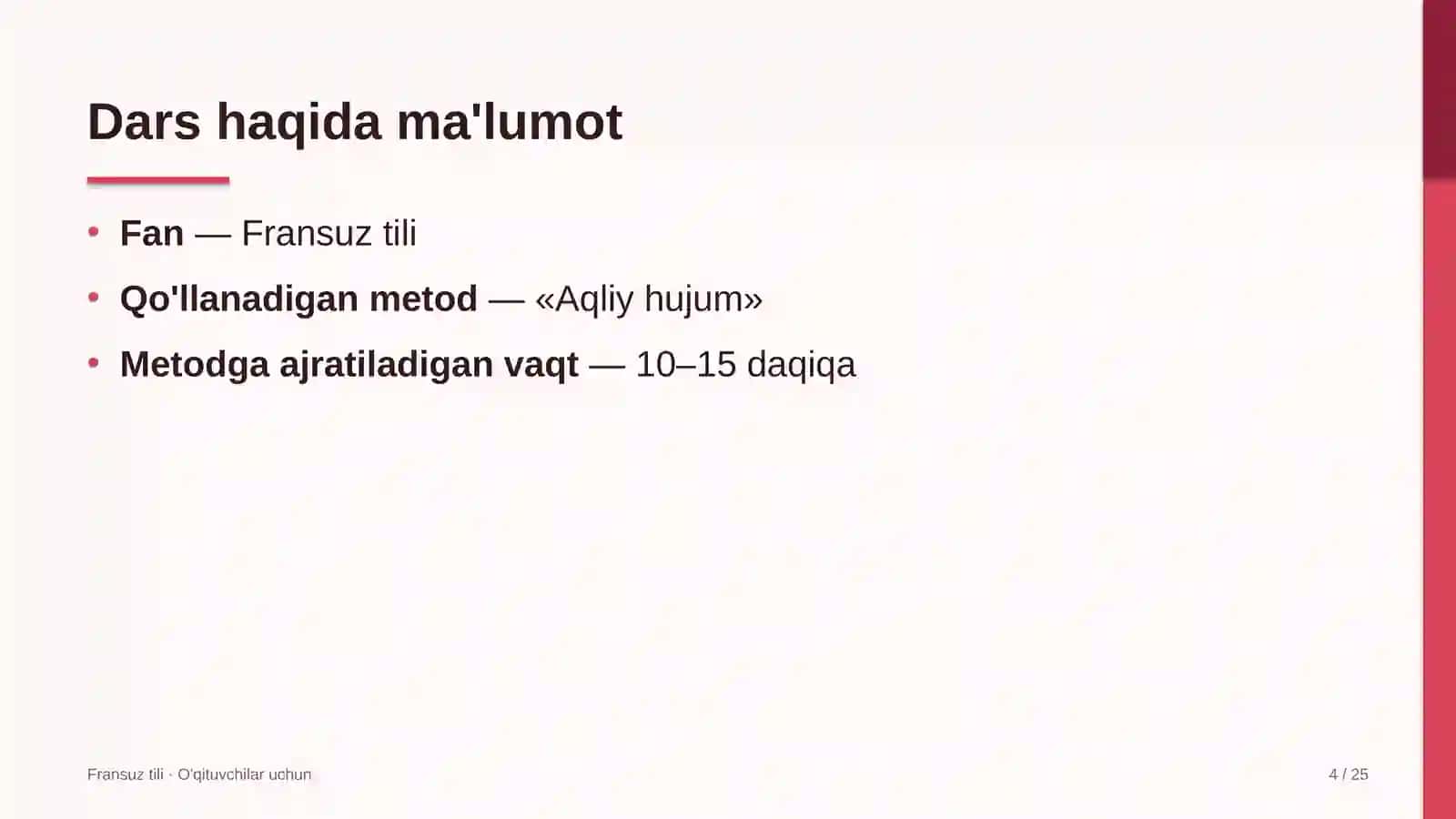 fransuz tili darslarida aqliy hujum metodidan foydalanish 6620 4