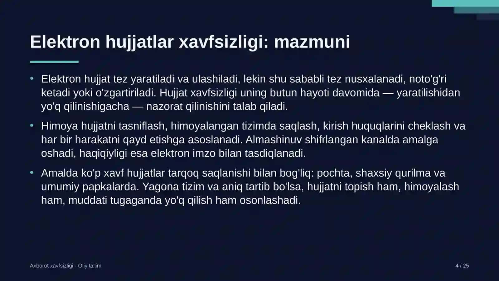 geologiya qidiruv ishlarida elektron hujjatlar xavfsizligi 8193 4