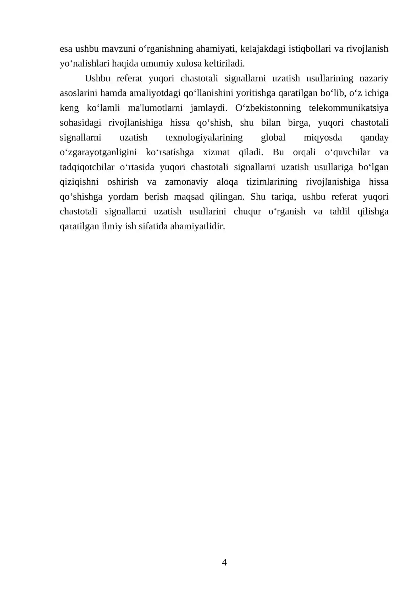 Yuqori chastotali signallarni uzatish usullari 4