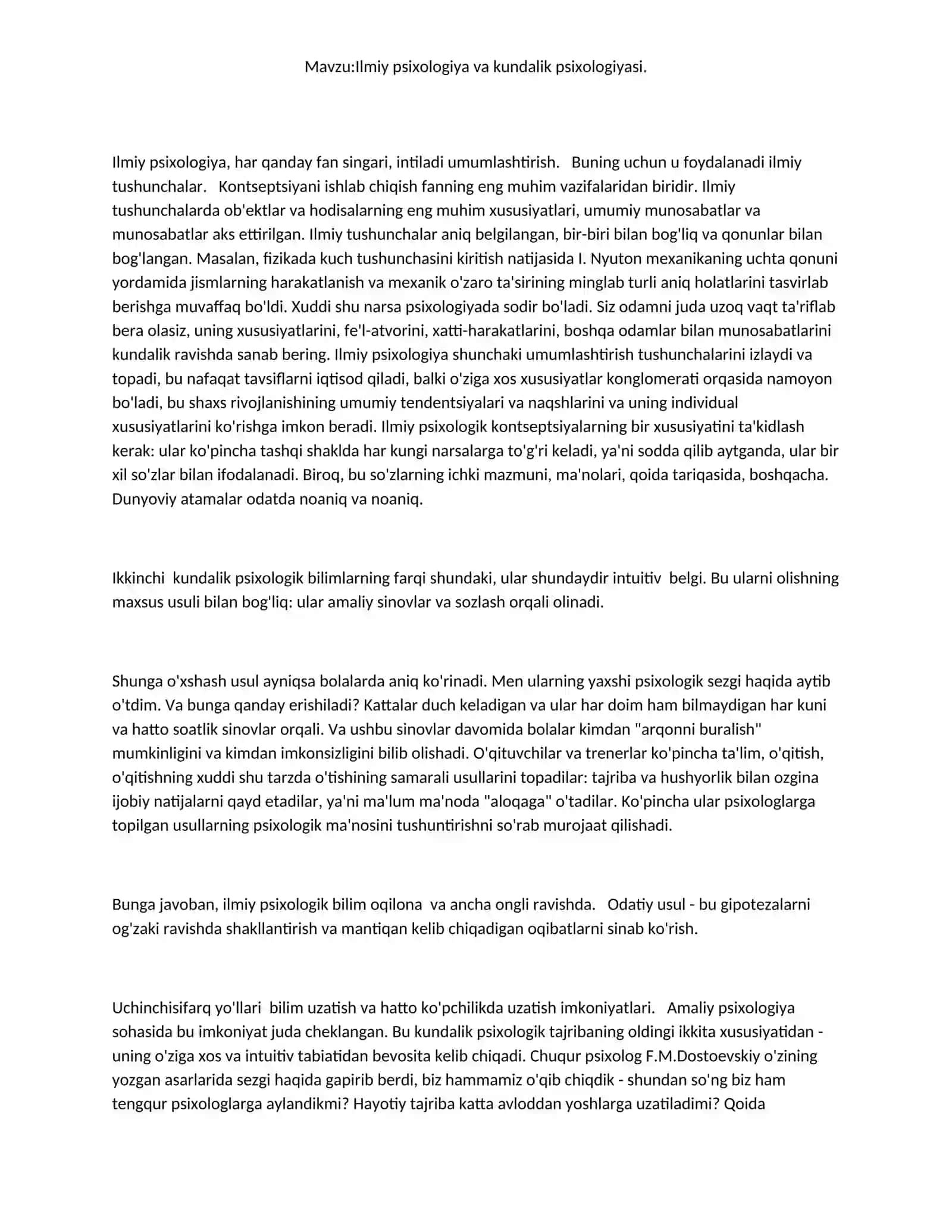 Ilmiy psixologiya va kundalik psixologiyasi 4