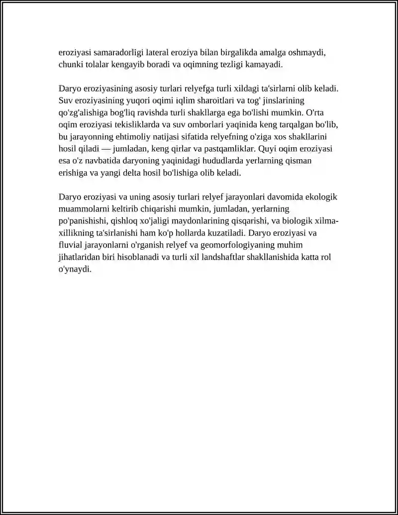 FLYUVIAL JARAYONLAR VA ULARNING RELYEFGA TA‘SIRI 4