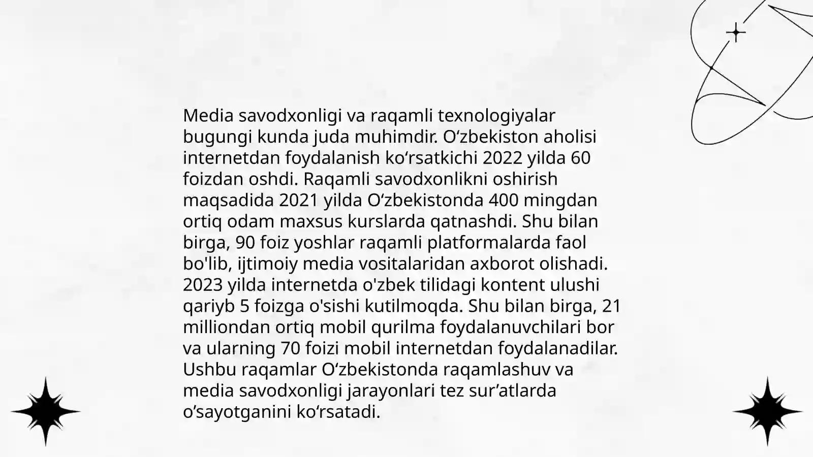 Axborotlashgan jamiyatda media savodxonlikni rivojlantirish 4