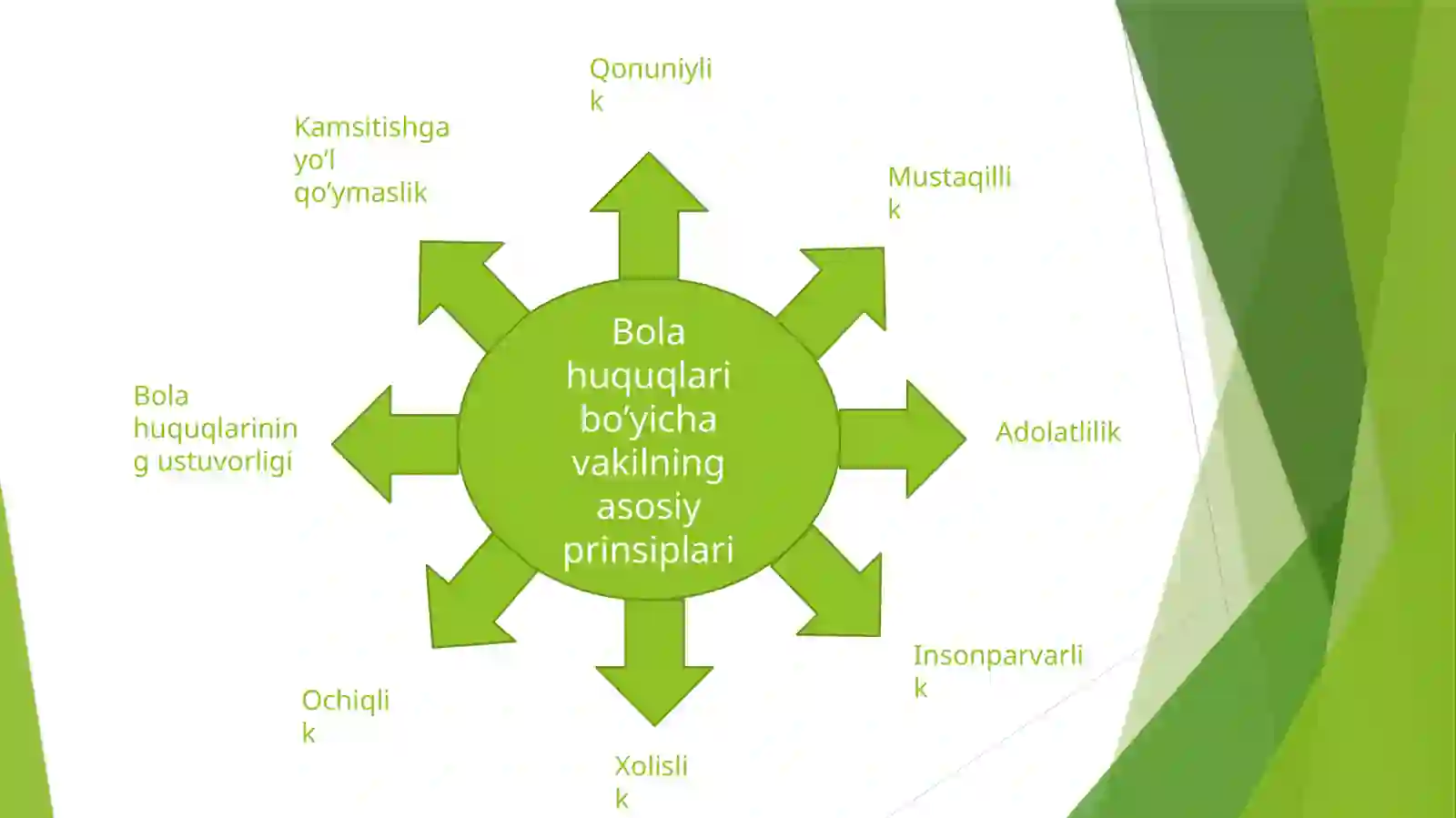 O‘zbekiston Respublikasi Oliy Majlisining Bola huquqlari bo‘yicha vakil (Bolalar ombudsmani)ning huquqiy maqomi, vakolatlari hamda ular tomonidan qabul qilinadigan hujjatlarning o‘ziga xos jihatlari 4