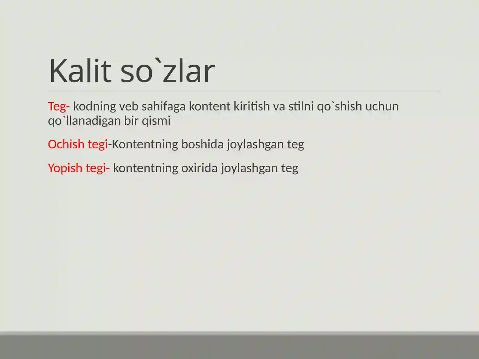 HTML nima 4