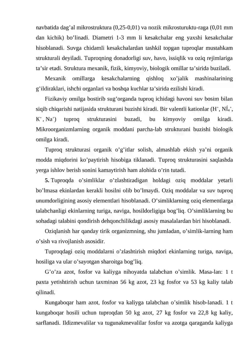 Tuproq unumdorligi va strukturasini yaxshilashga qaratilgan ilmiy maqolalar sharxi 4