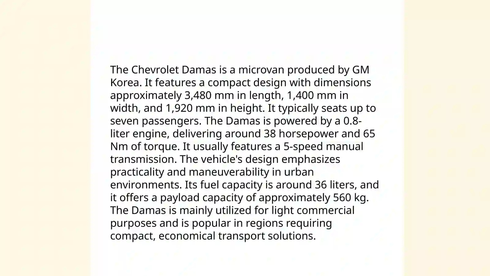 Chevrolet Damas 4