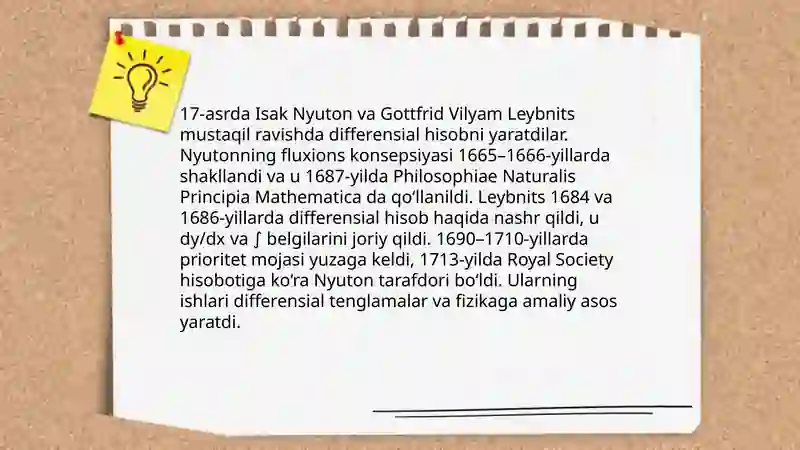 Differensial tenglamalar tarixi 4