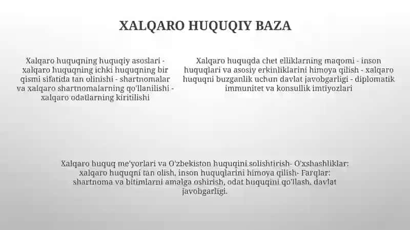 Peregrinlarning Huquqiy Holati O‘Zbekiston Huquqi Bilan Taqqoslagan Holda( Rasmlar Bilan) 4