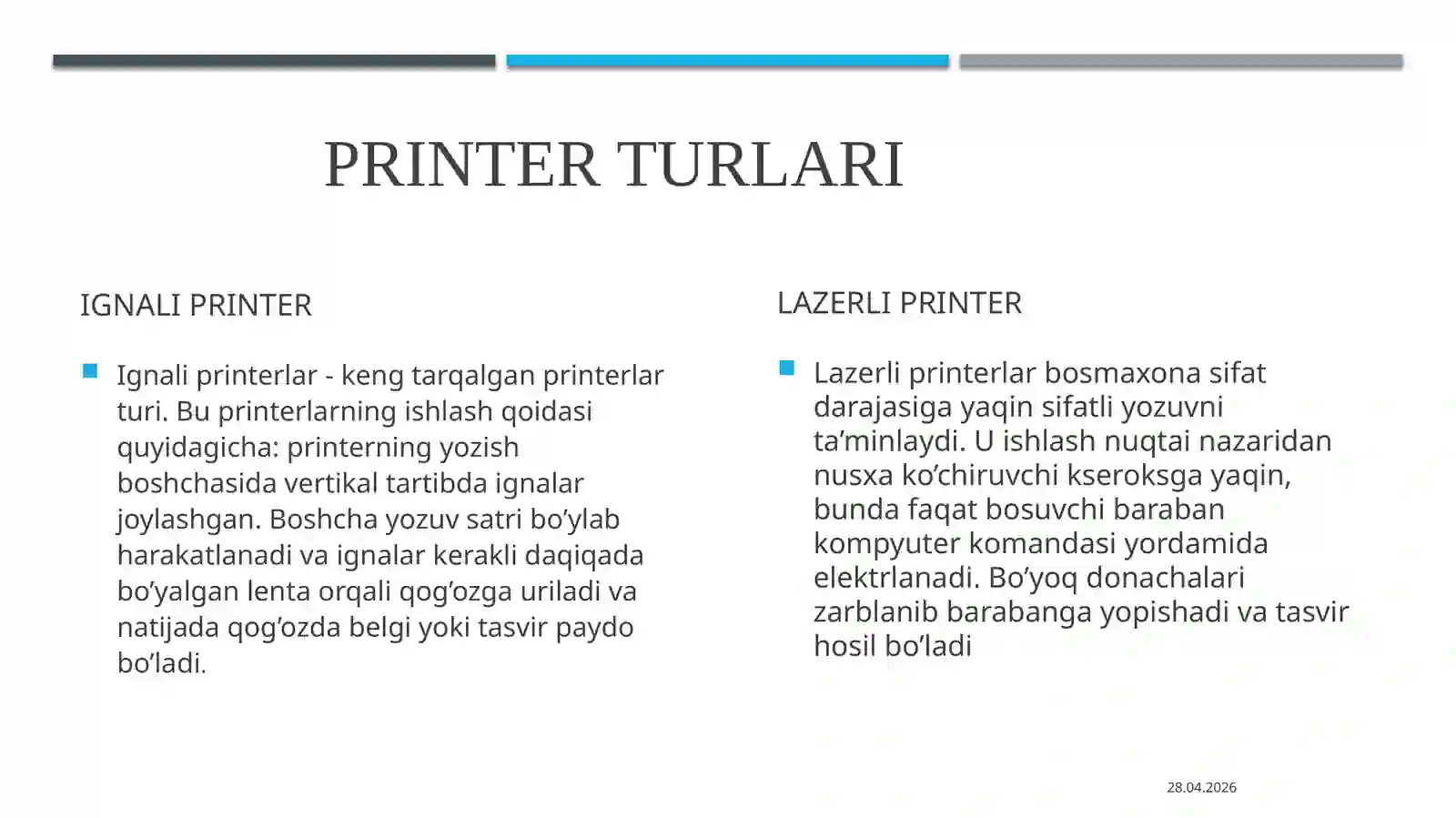 Printer va skaner turlari 4