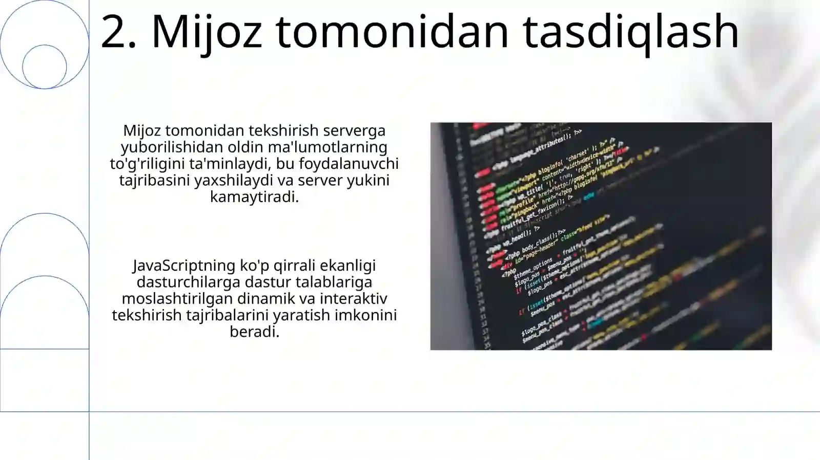 Javascript dasturlash imkoniyatlari 4