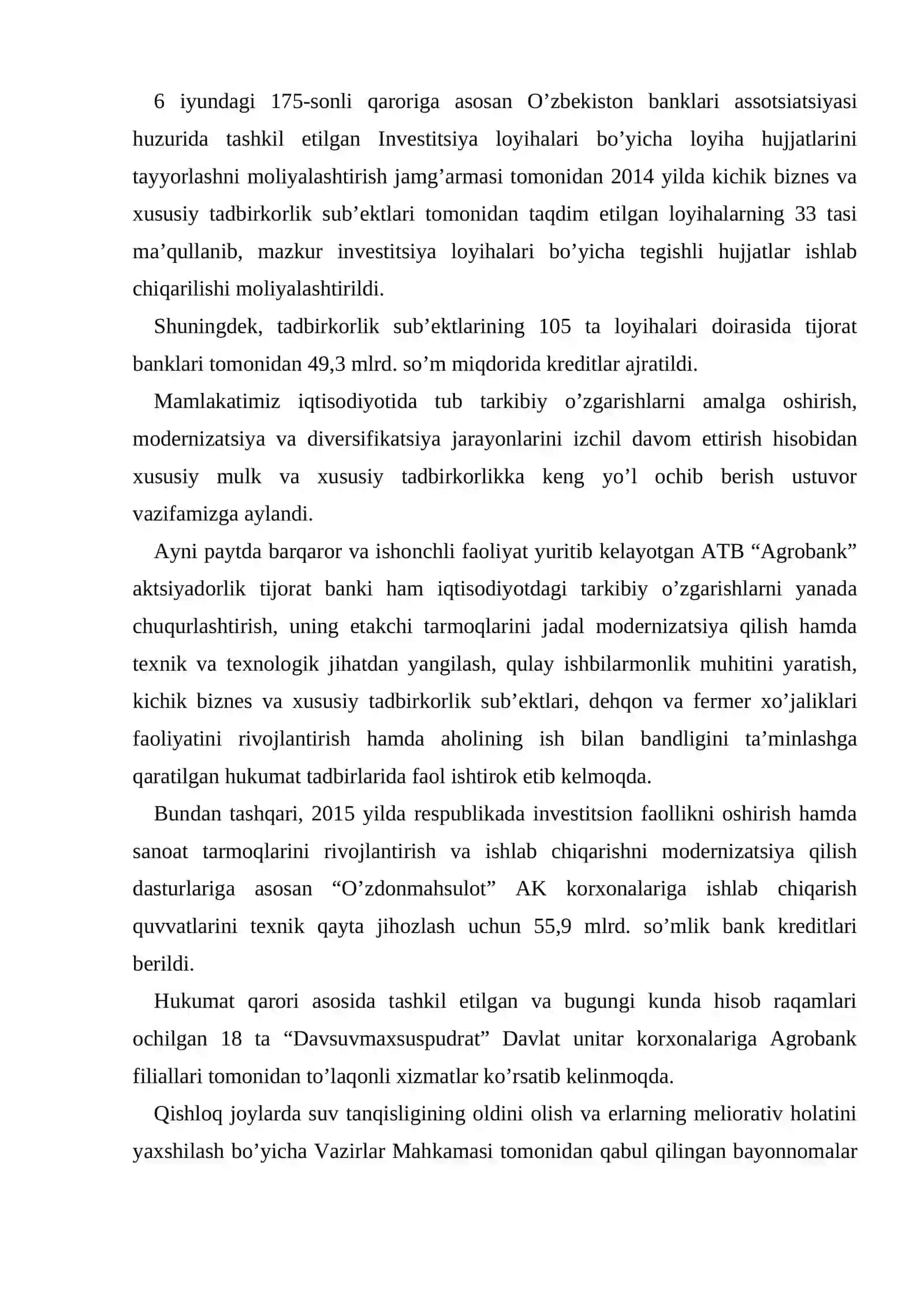 Tijorat banklari tomonidan imtiyozli kreditlash tartibi va tahlili 4