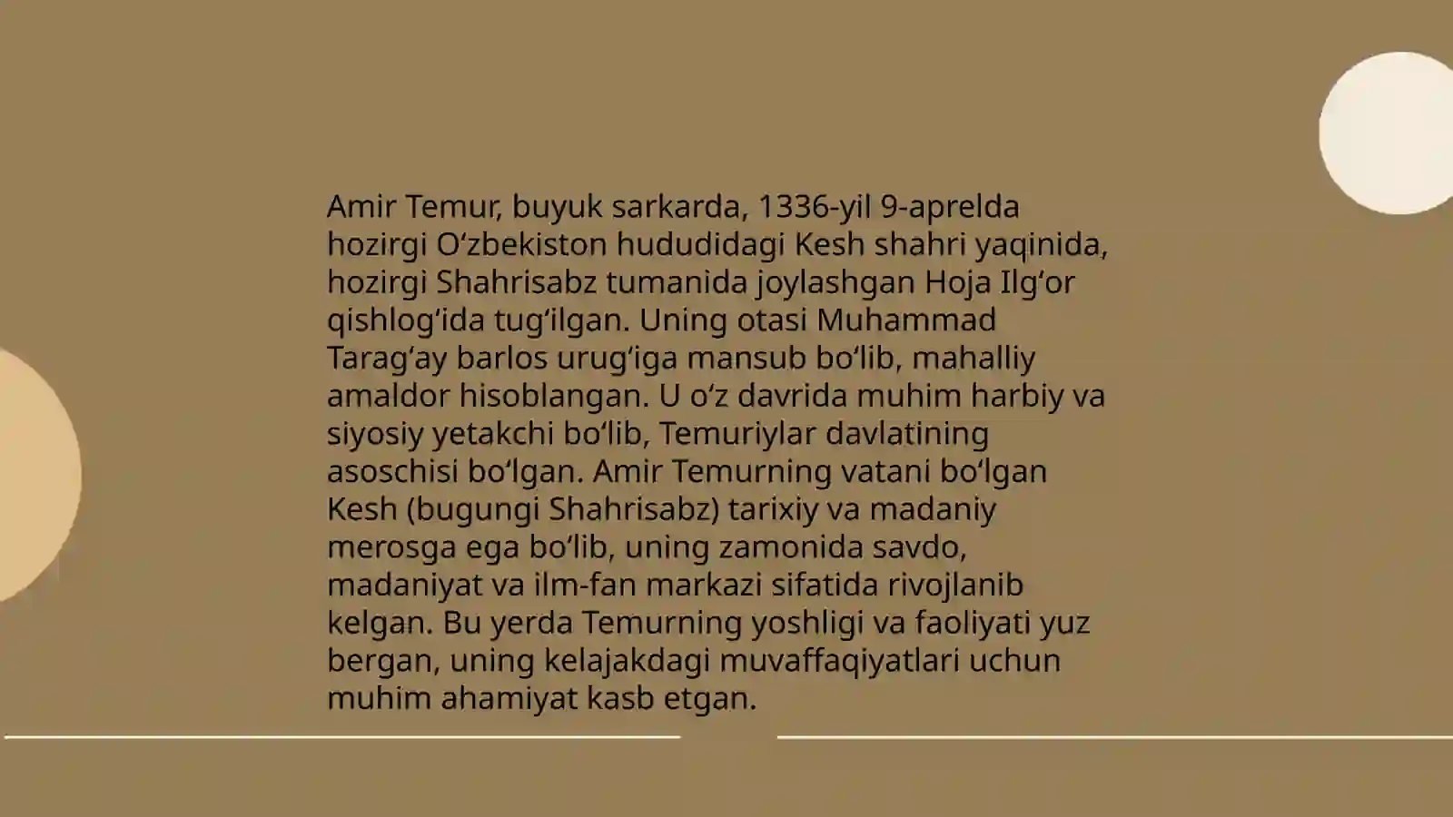 Amir Temurning hayoti 4