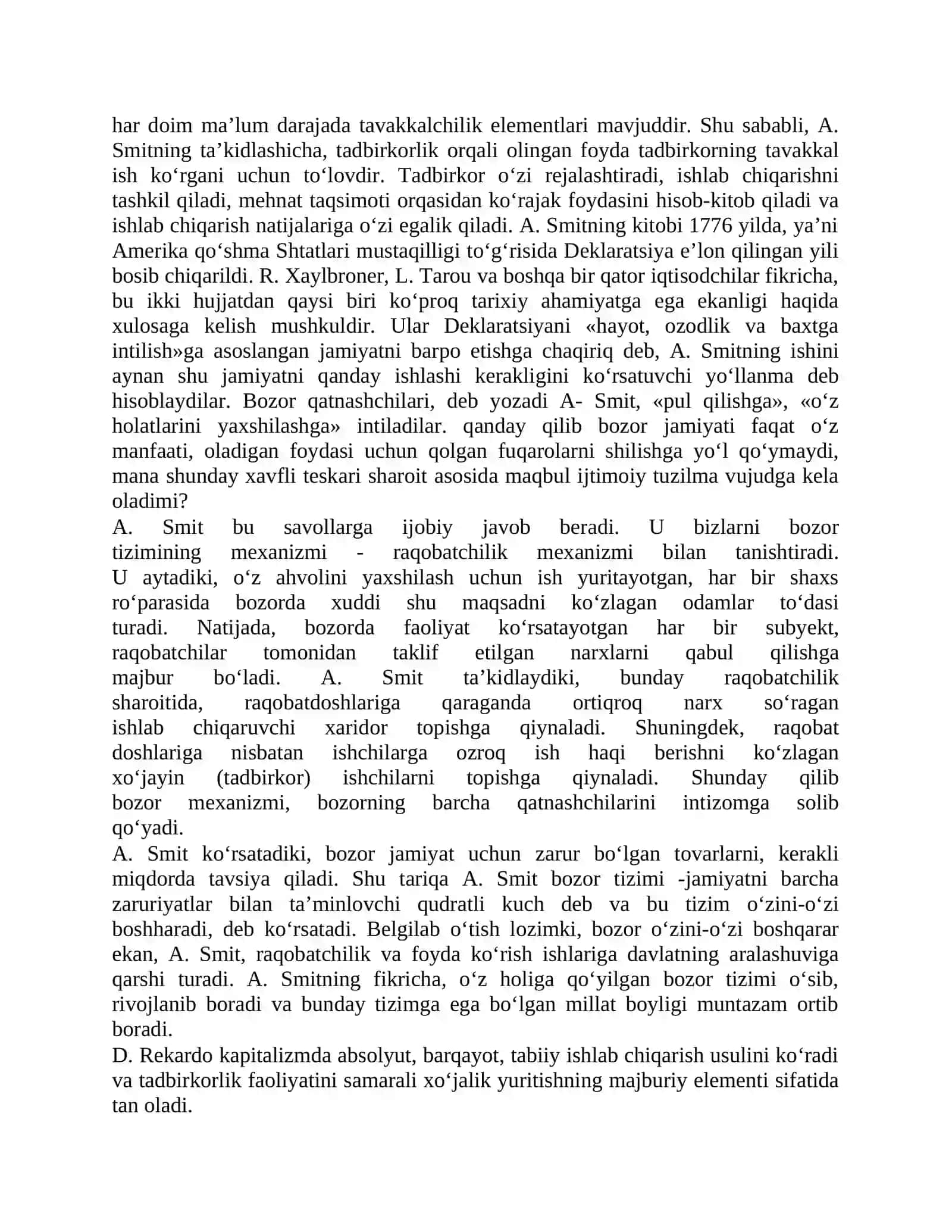 Savdo tadbirkorligi fanining predmeti va vazifalari 4
