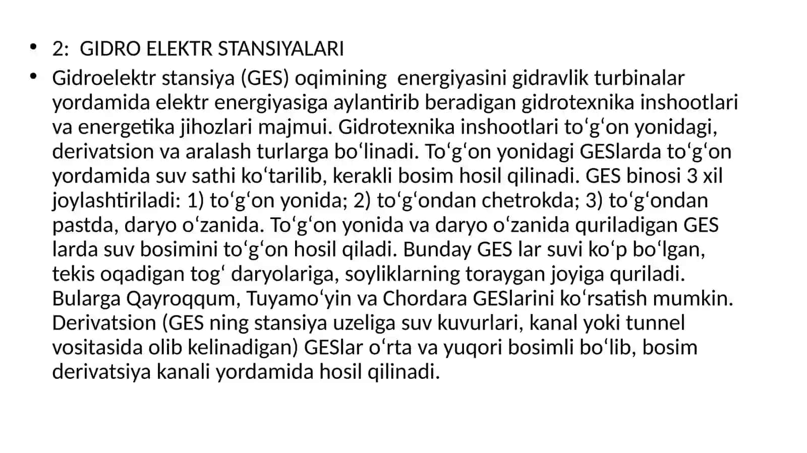 Gidroenergetika zahiralari 4