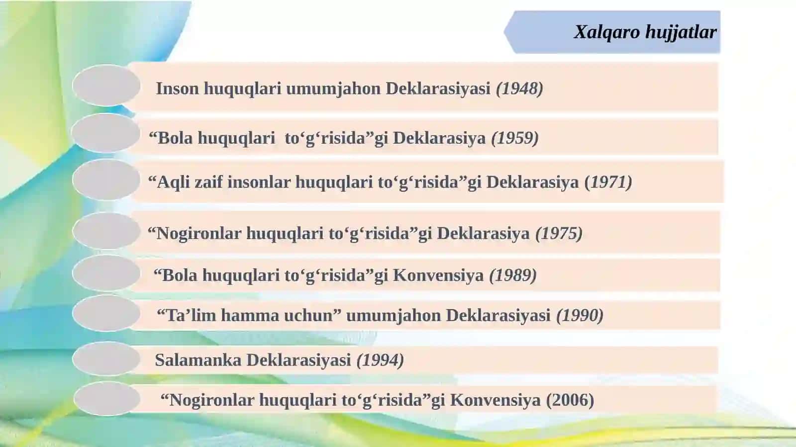 Inklyuziv ta’limning huquqiy-me’yoriy asoslari 4