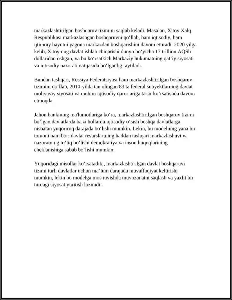 MUSTAQILLIK YILLARIDA DAVLAT BOSHQARUVI TIZIMIDA AMALGA OSHIRILGAN ISLOHOTLAR 4