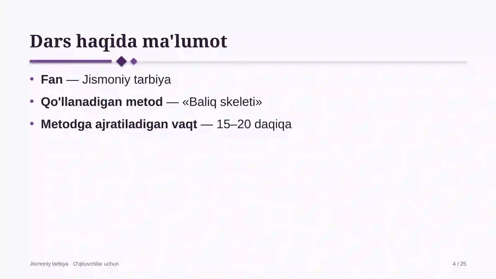 jismoniy tarbiya darslarida baliq skeleti metodidan foydalanish 8203 4