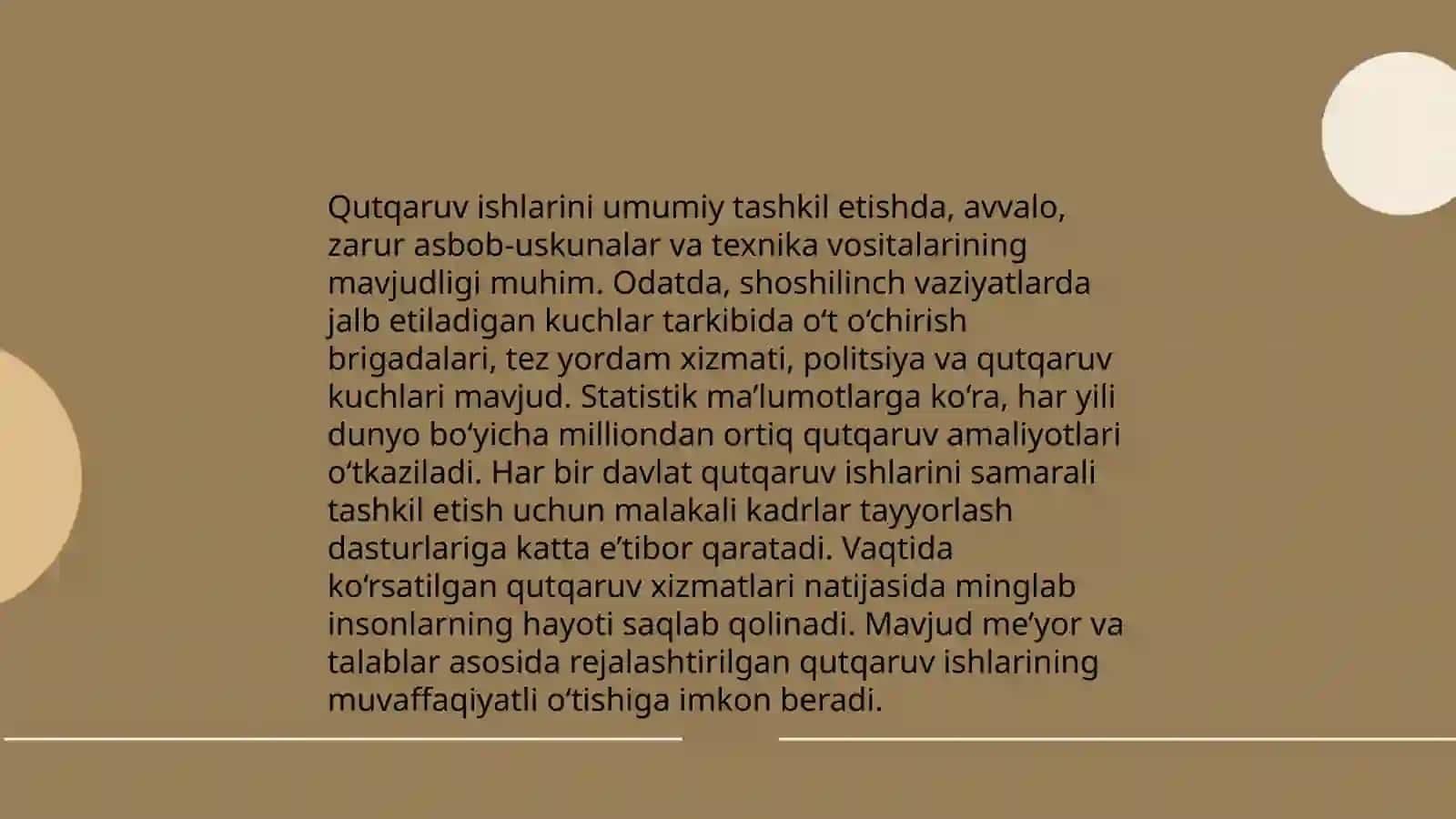 Favqulodda vaziyatlar hududida qutqaruv ishlarini tashkil etish 4