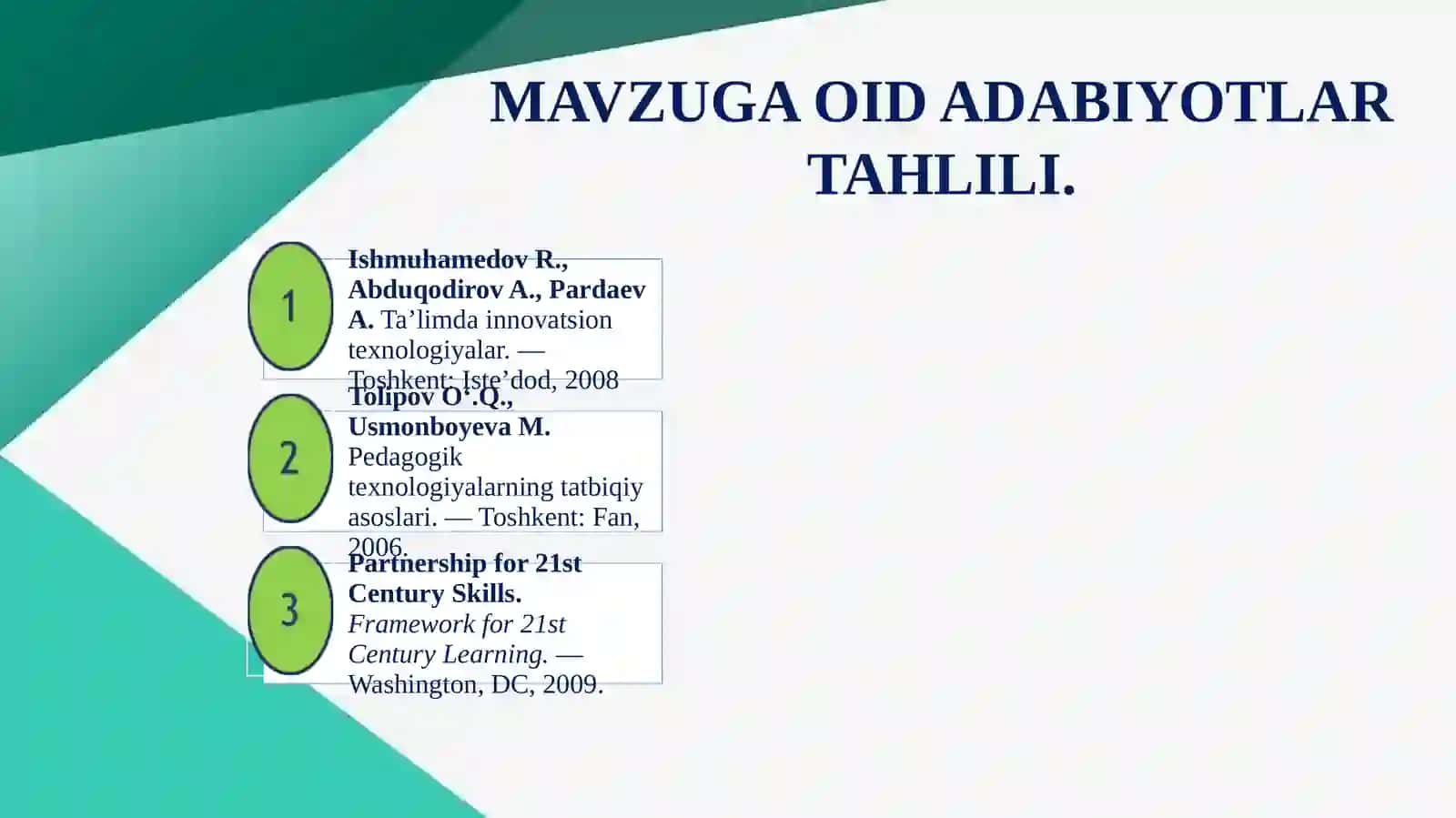 Metodik birlashmalar faoliyatini 4K modeli asosida rivojlantirish 4