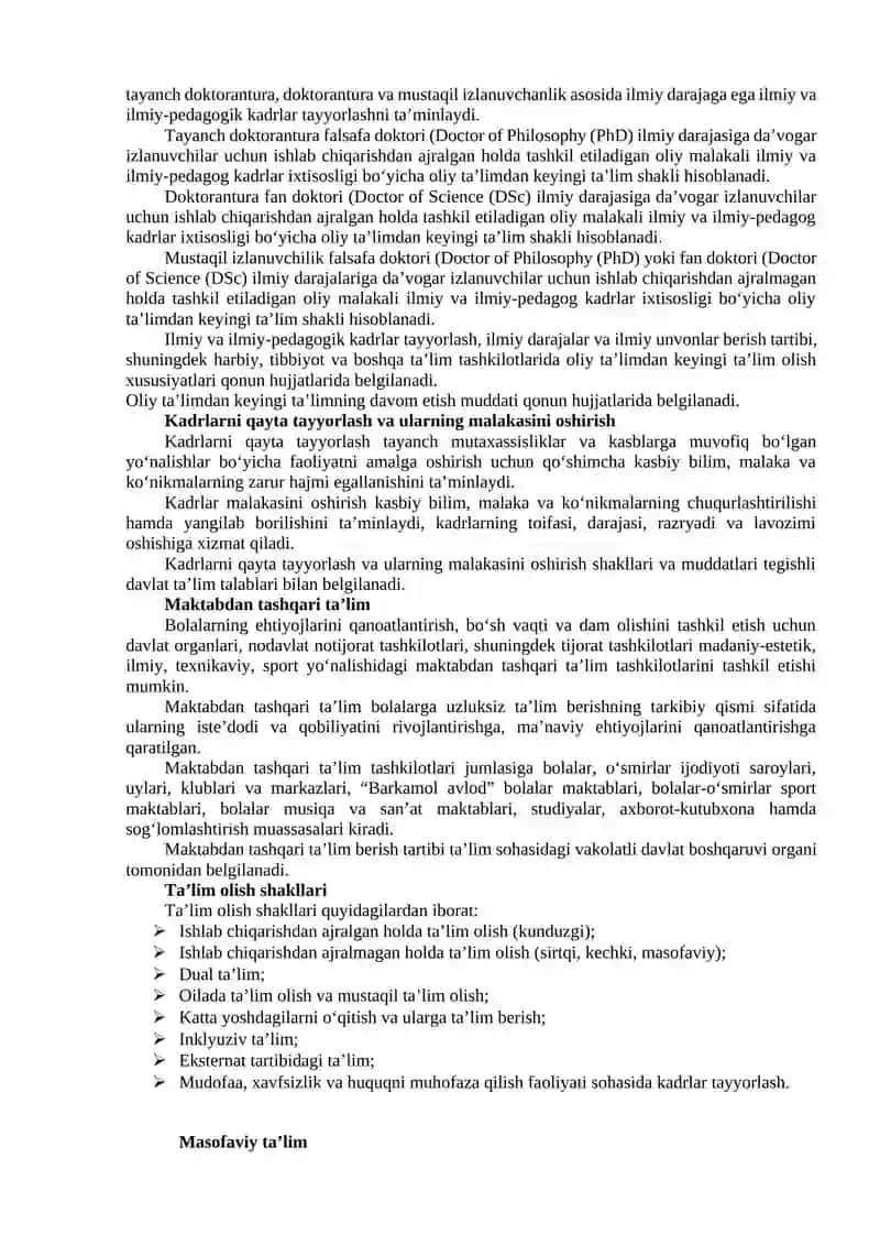 O‘zbekiston Respublikasida ta’lim tizimini rivojlantirishning konseptual asoslari 4