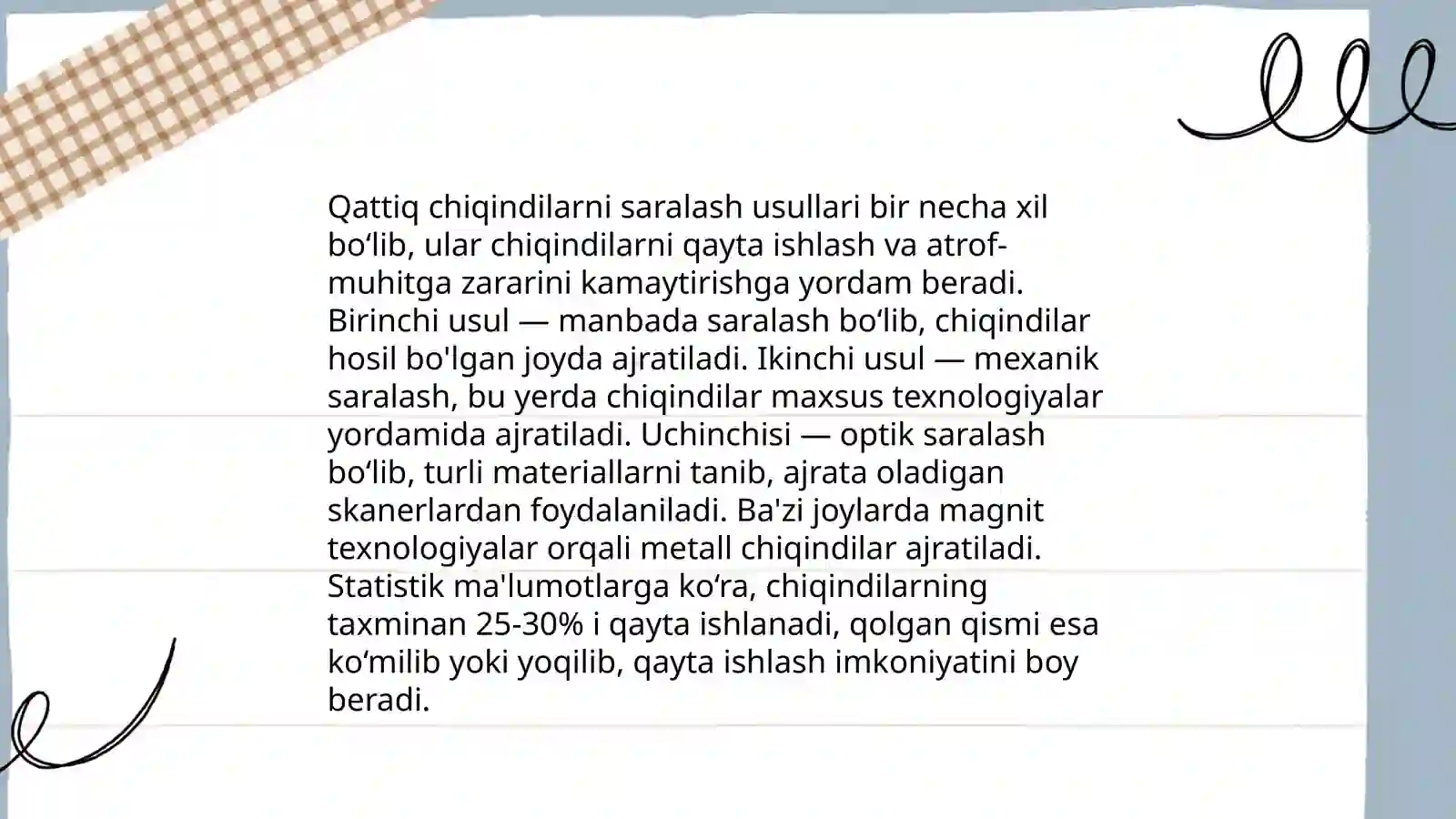 Qattiq chiqindilarni qayta ishlash texnologiyasi 4