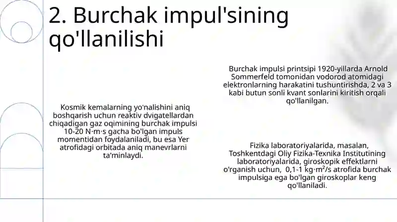 Aylanish oʻqiga nisbatan impuls momenti 4