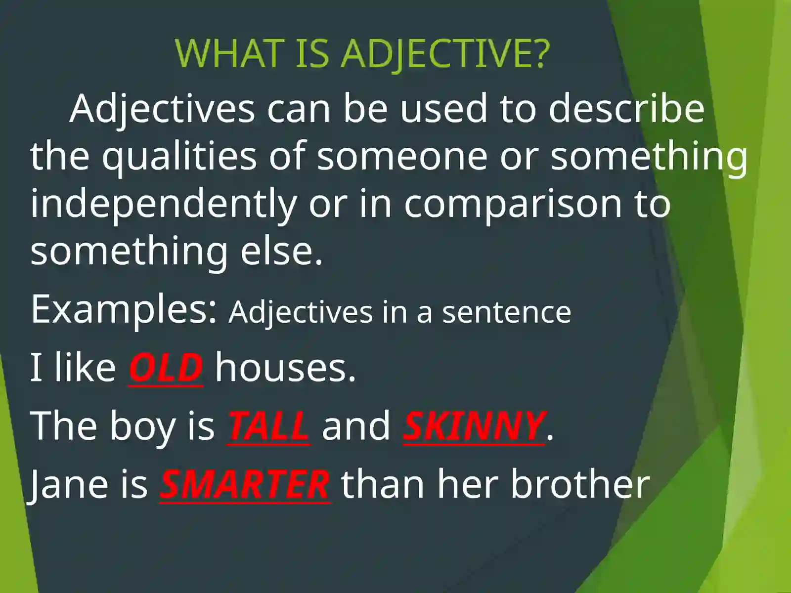 ADJECTIVES 4