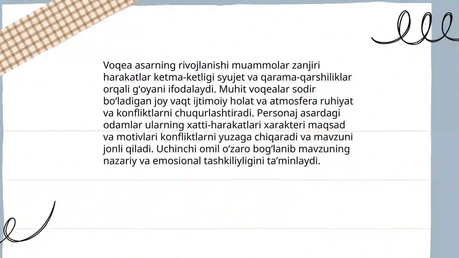 Badiiy asarda mavzu va gʻoyaga xos xususiyatlar 4