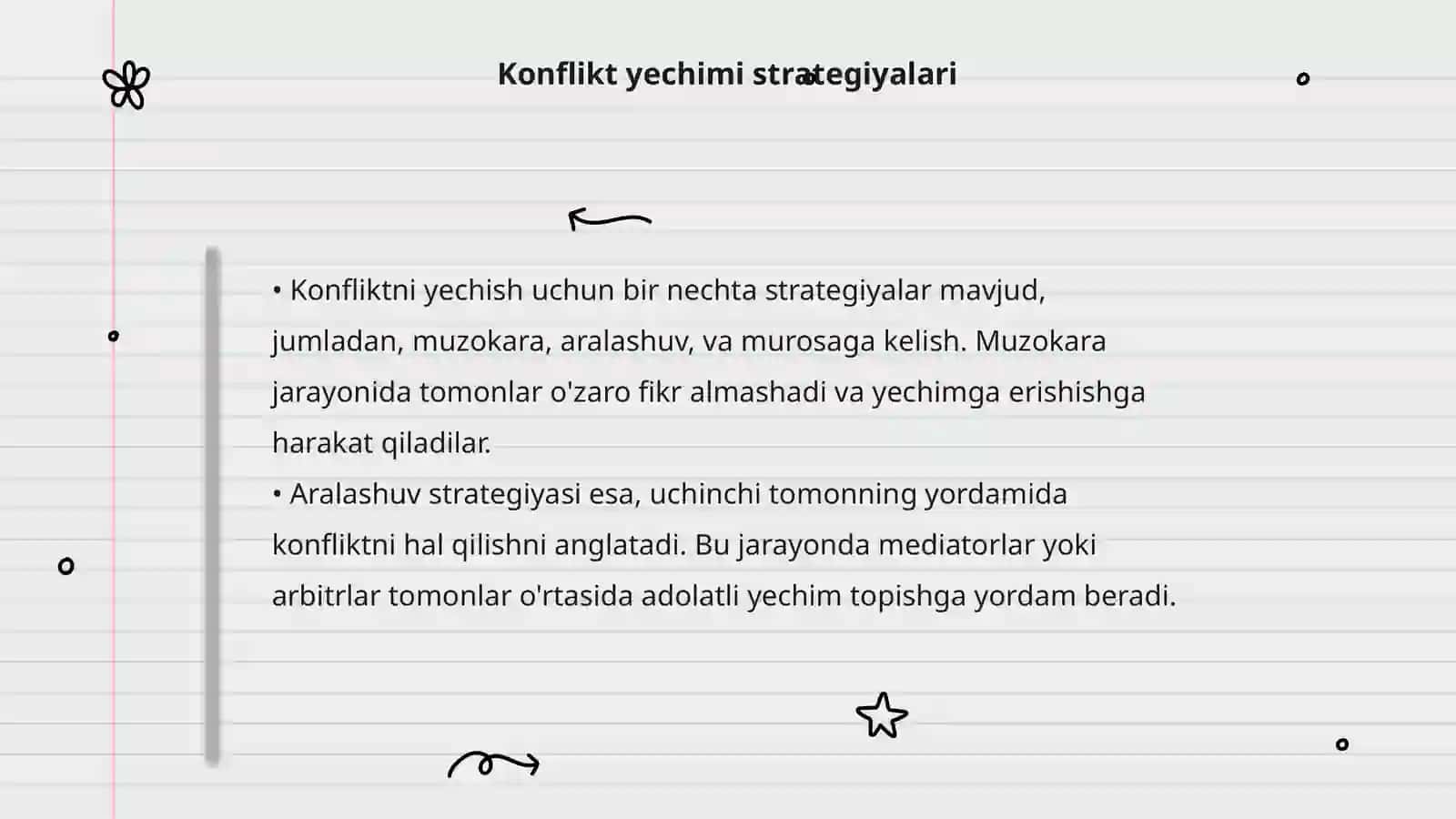 Konflikt yechimi va adolatparvarlik mezonlari 4