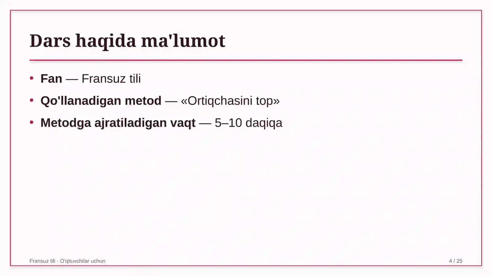 fransuz tili darslarida ortiqchasini top metodidan foydalanish 8362 4