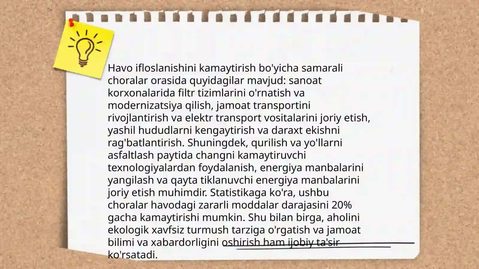 Antropogenning biosferaga ta'sirini kamaytirish uchun kurashamiz 4