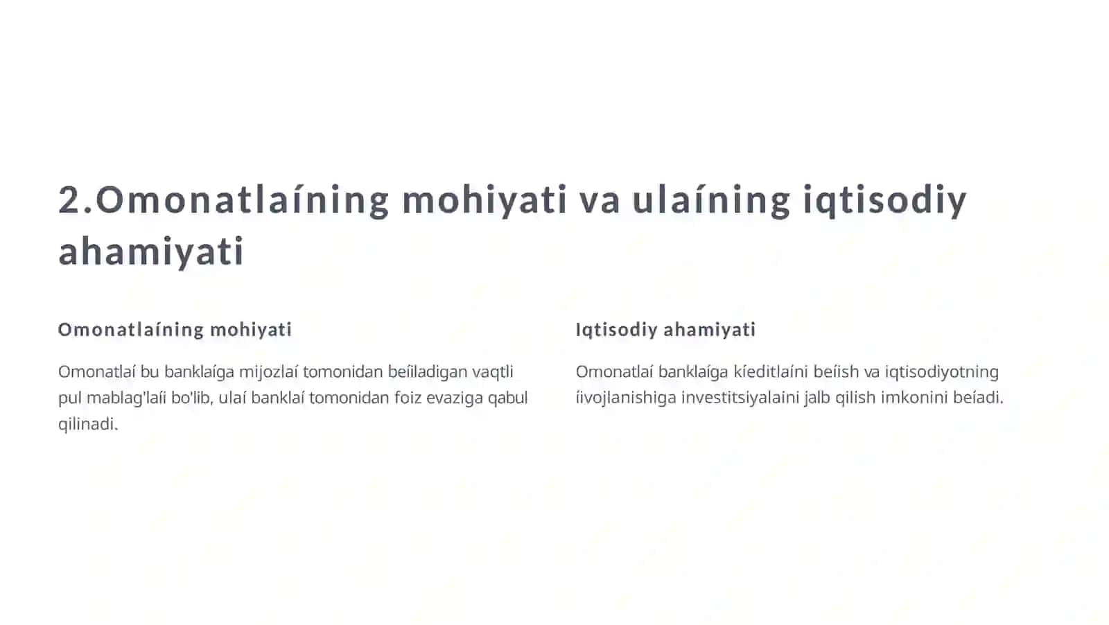 Omonatlarga pul mablag'larini jalb etish 4