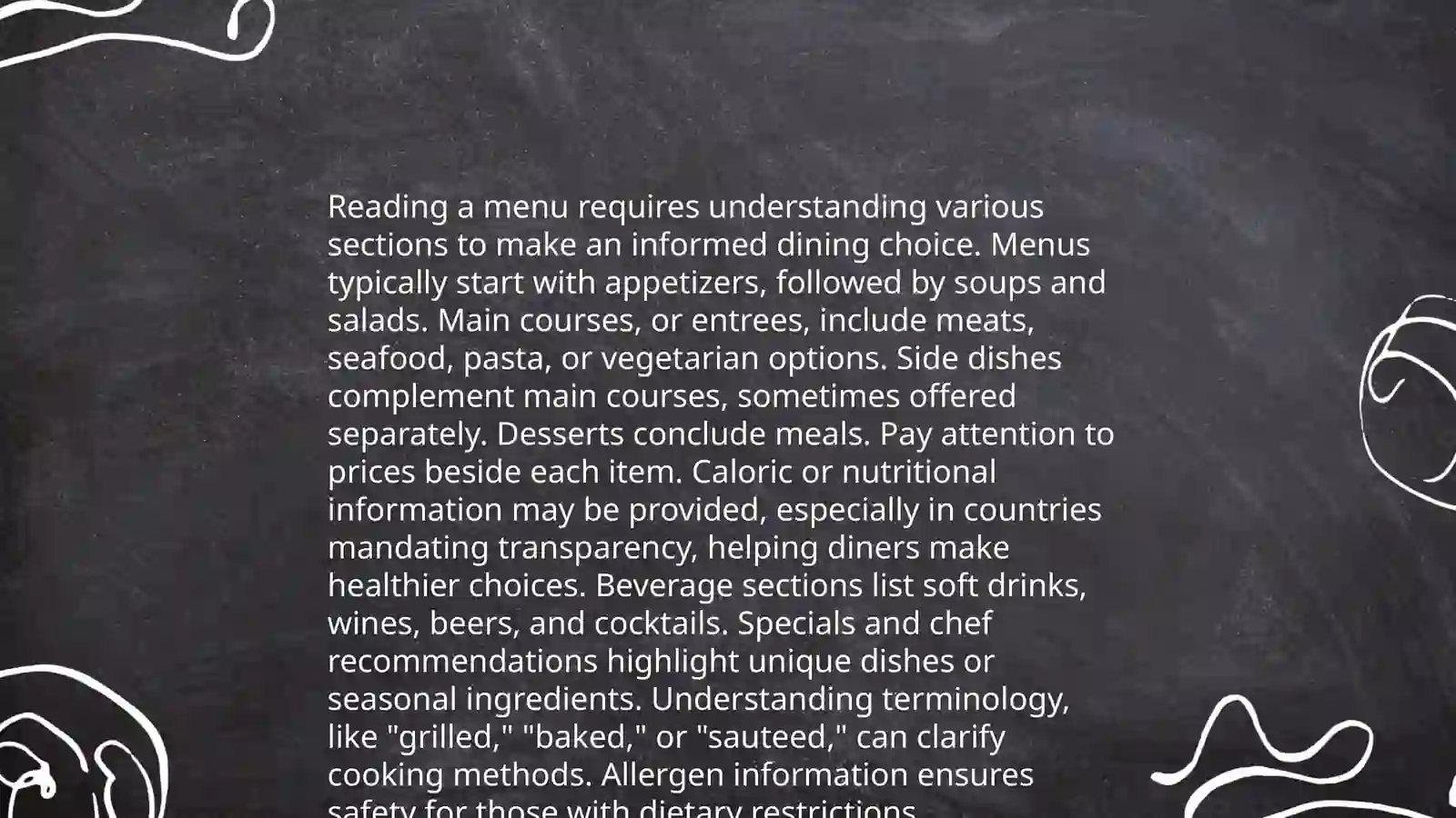 Eating out. Ordering in a restaurant 4