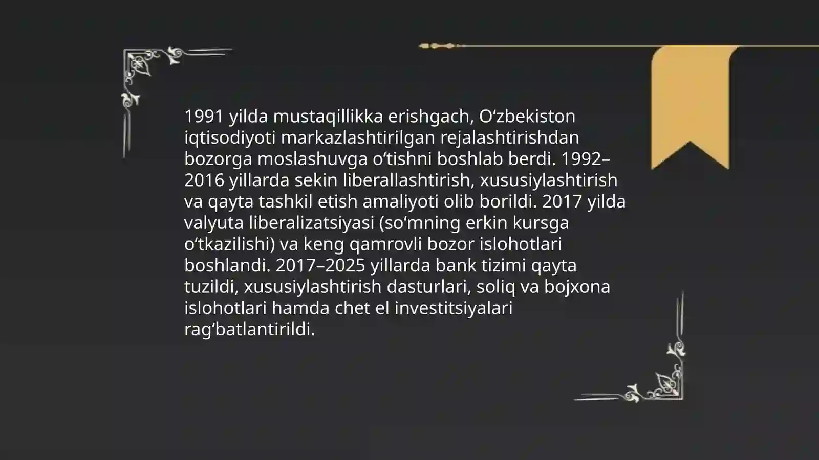 1991 2025yillarda Oʻzbekiston va jahon davlatlari taraqqiyoti 4