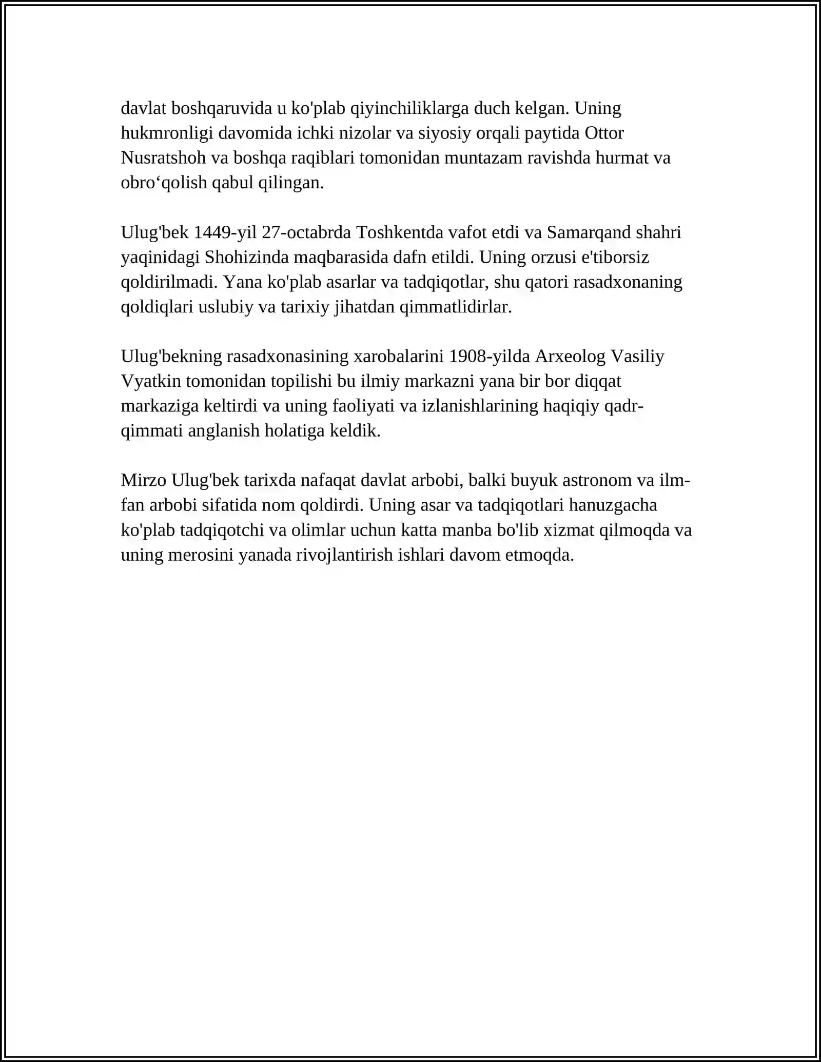 MIRZO ULUĞBEK DAVLAT ARBOBI VA BUYUK OLIM 4