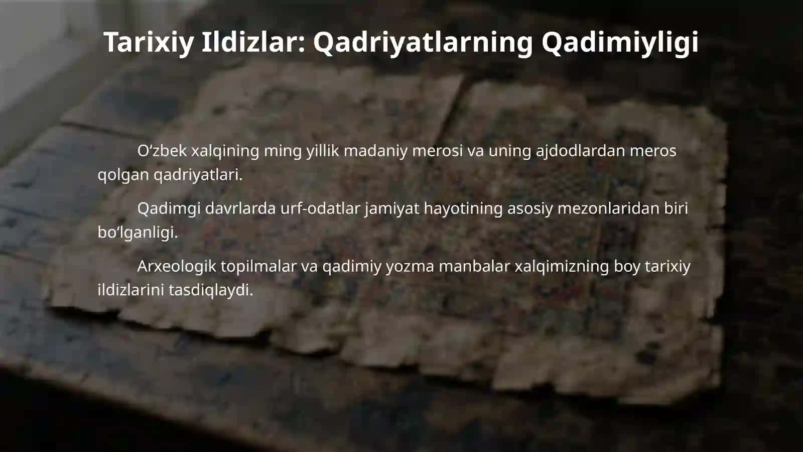 Mustagillik yillarida milliy urf-odatlar, qadriyatlar va an'analarning qayta tiklanishi 4