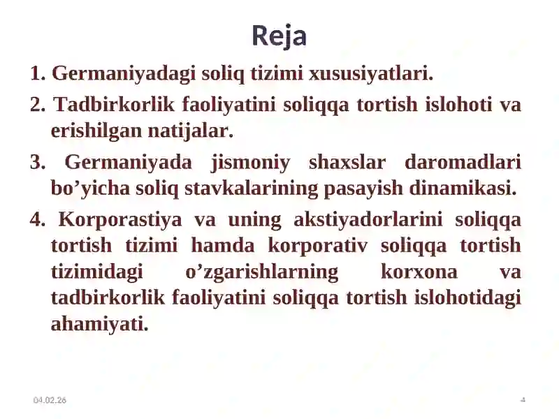 GERMANIYA SОLIQ TIZIMI 4
