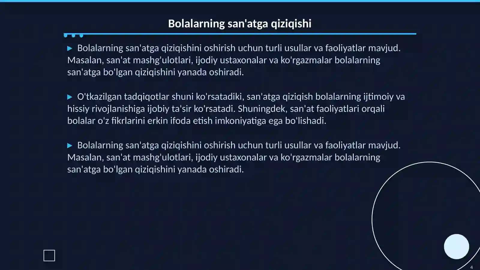 Sanat markazi bogcha uchun 4