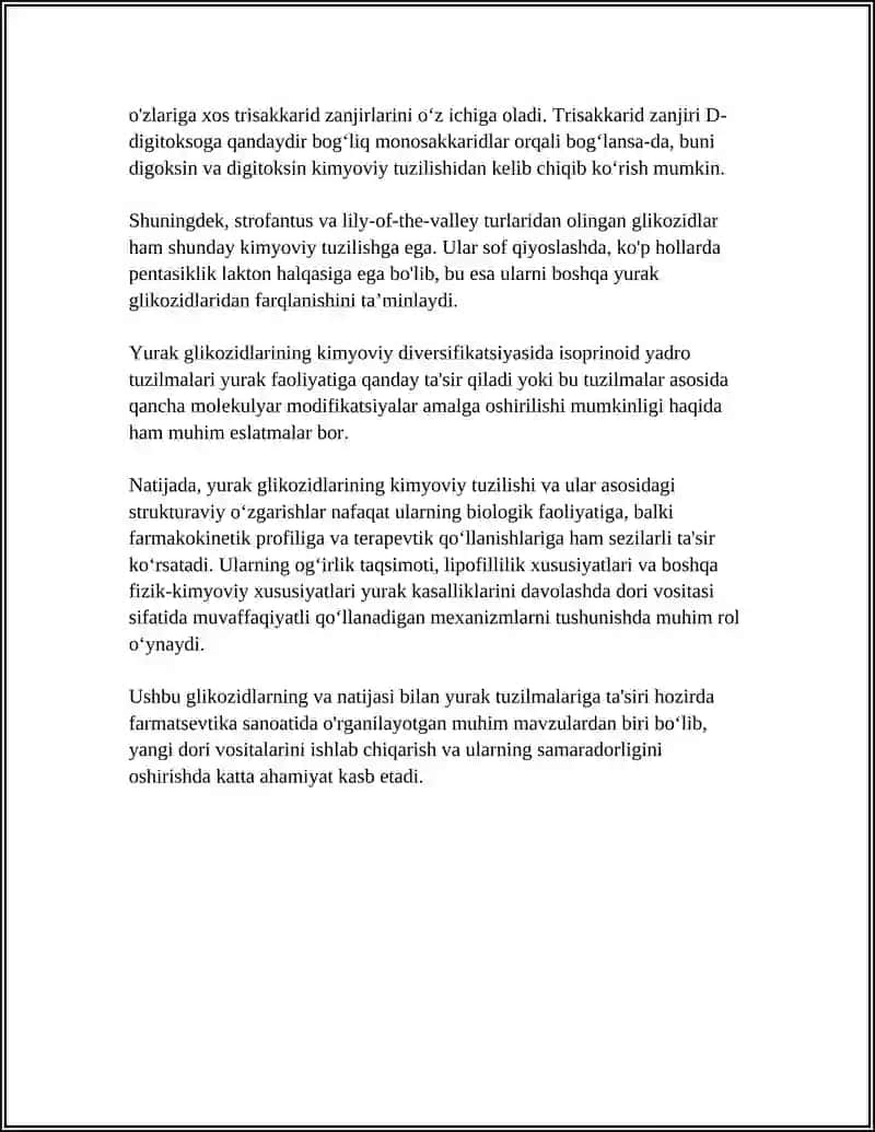Yurak Glikozidlarining Kimyoviy Tuzilishi 4